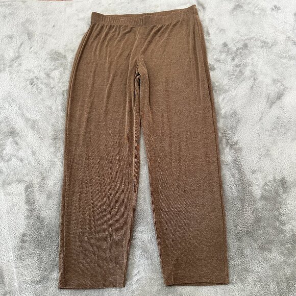 Chico's Pants - Chico's Travelers Brown Pull On Pants Womens size 2 Large Short